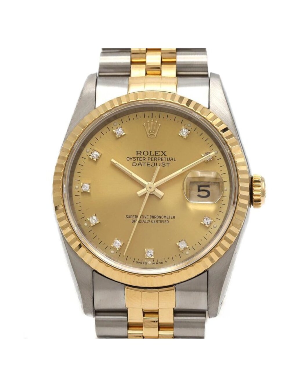 Rolex Datejust Stainless Steel Yellow Gold Automatic Watch